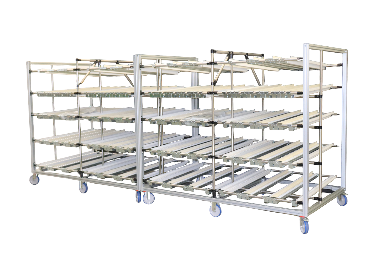 Supermarket, flowrack scaffalature a gravità Lean